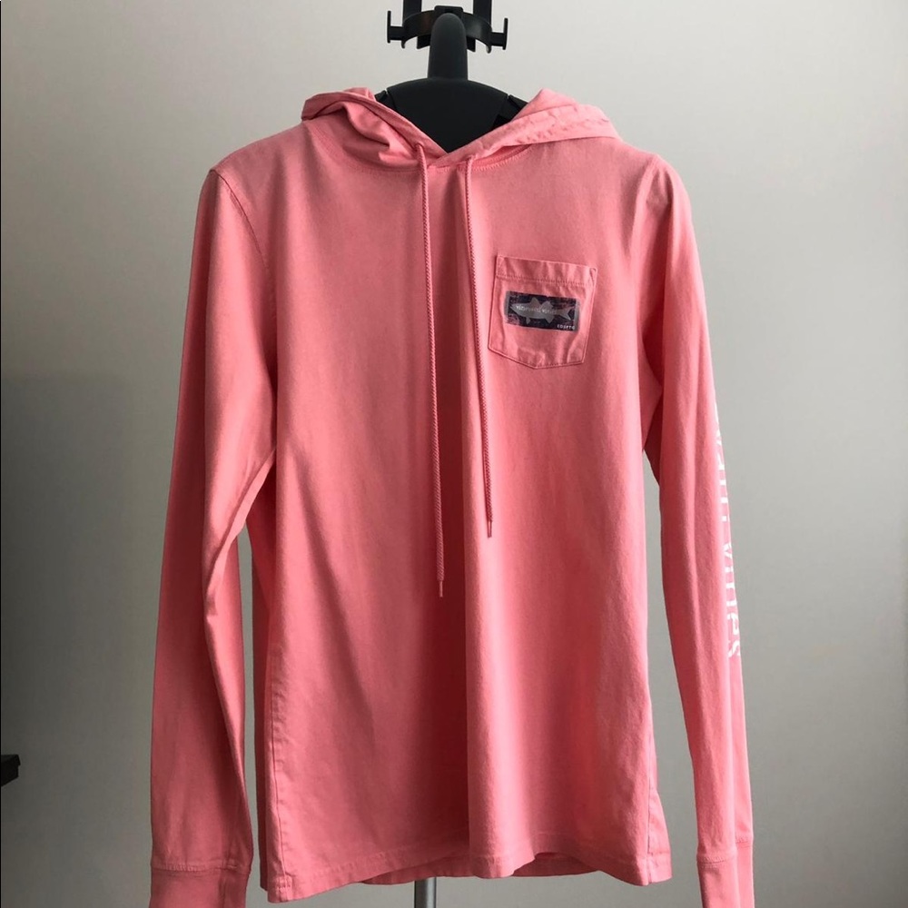 Pink Vineyard Vines Long Sleeved Hoodie